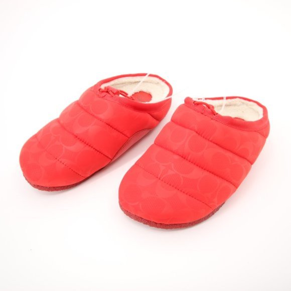 NWT Coach Rachelle Slippers Red Puffer Slip On Multiple Sizes Available - Picture 4 of 12